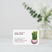 Cactus House Sitter Visitenkarte (Stehend Vorderseite)