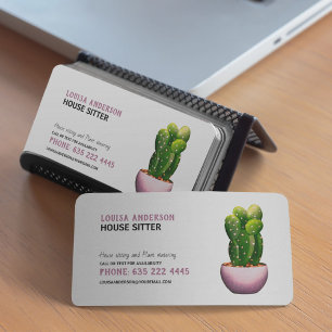 Cactus House Sitter Visitenkarte
