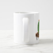 Cactus Hugging Doodle Name Giant Coffee Tasse (Rückseite)