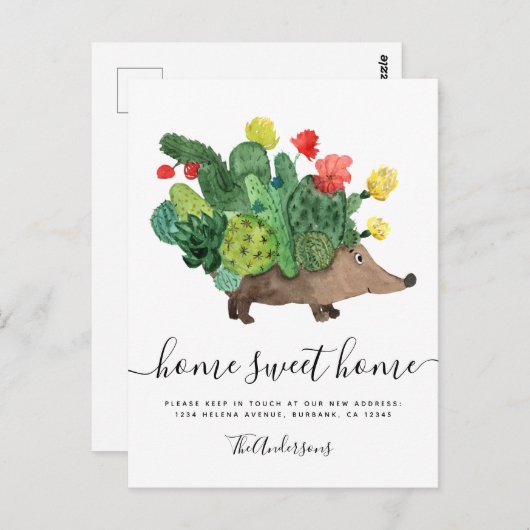 Cactus Igel Postcard Postkarte (Vorne/Hinten)