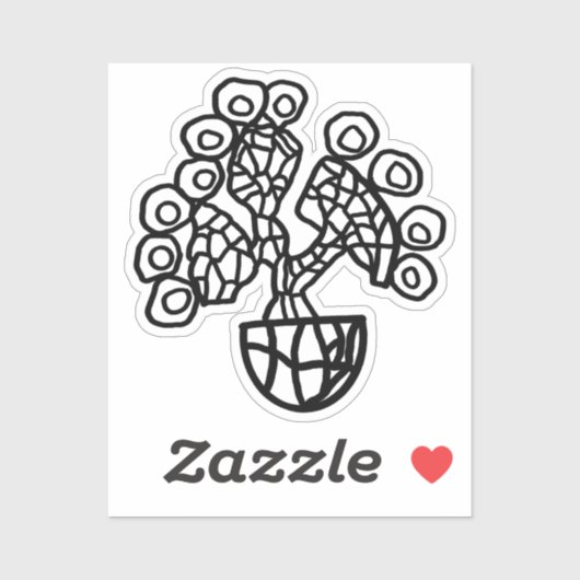 CACTUS IN EINER KÜCHE AUFKLEBER (Blatt)