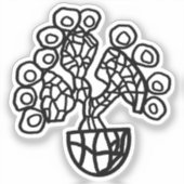 CACTUS IN EINER KÜCHE AUFKLEBER (Vorderseite)