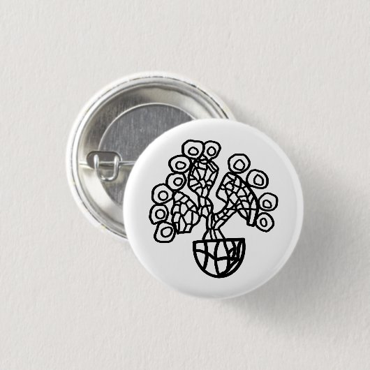 CACTUS IN EINER KÜCHE BUTTON (Vorne & Hinten)