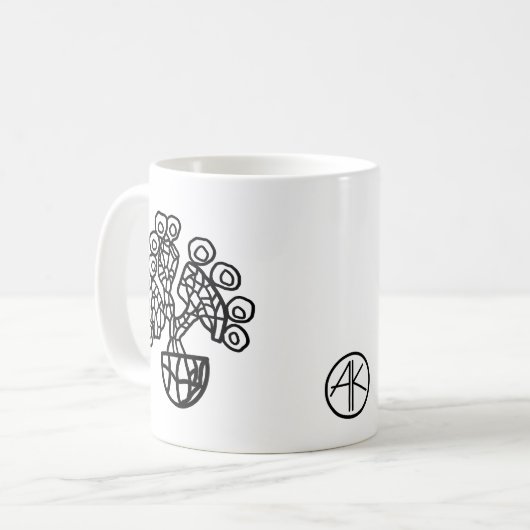 CACTUS IN EINER KÜCHE KAFFEETASSE (Vorderseite Links)