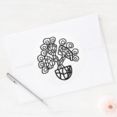 CACTUS IN EINER KÜCHE RUNDER AUFKLEBER (Umschlag)