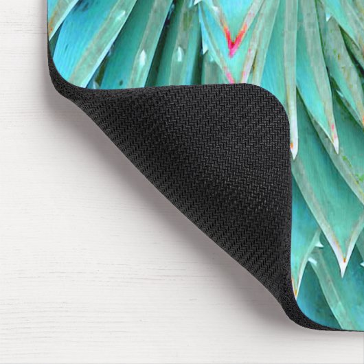 Cactus in Red & Aqua Mousepad (Ecke)