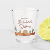 Cactus Junggeselinnen-Abschied Desert Themed Schnapsglas (Vorderseite)