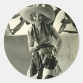 Cactus Kate Runder Aufkleber (Vorderseite)