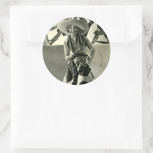 Cactus Kate Runder Aufkleber (Tasche)