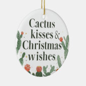 Cactus Kisses & Christmas Wishes – A Double-Sided Keramik Ornament (Rechts)