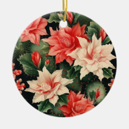 Cactus Kisses & Christmas Wishes – A Double-Sided  Keramik Ornament