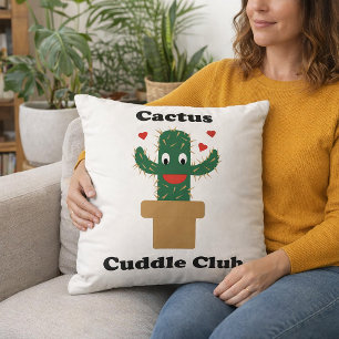 Cactus Kuschelclub Süße Kawaii Pflanze mit Herzen Kissen