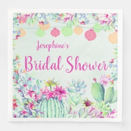 Cactus Lantern Fiesta Succulents Brautparty Serviette