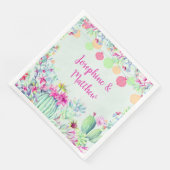 Cactus Lantern Fiesta Succulents Couples Dusche Serviette (Ecke)