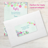 Cactus Lantern Fiesta Succulents Wedding Adressaufkleber