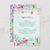 Cactus Lantern Fiesta Wedding Cards Begleitkarte (Vorne/Hinten)