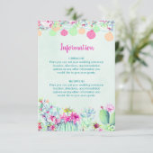 Cactus Lantern Fiesta Wedding Cards Begleitkarte (Stehend Vorderseite)