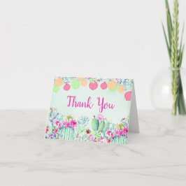 Cactus Lantern FiestaSucculents Wasserfarbenhochze Dankeskarte