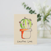 Cactus Liebe Mexican Wüste niedlich Illustration Postkarte (Stehend Vorderseite)