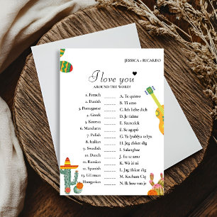 Cactus Liebe you around the world bridal game Card Einladung