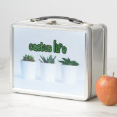 Cactus Life Potted Pflanze Metall Brotdose (Beispiel)