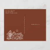 Cactus Line Art Desert Foto Save the Date Postkarte (Rückseite)