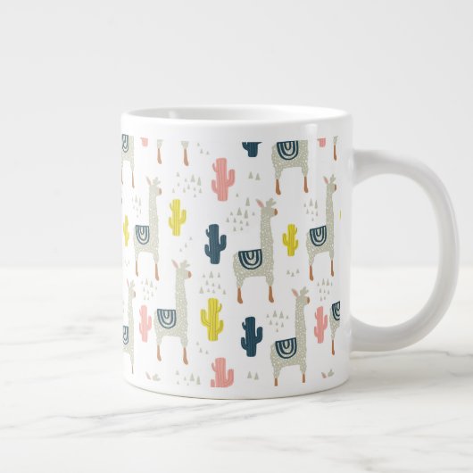 Cactus & Llamas Jumbo-Tasse (Rechts)
