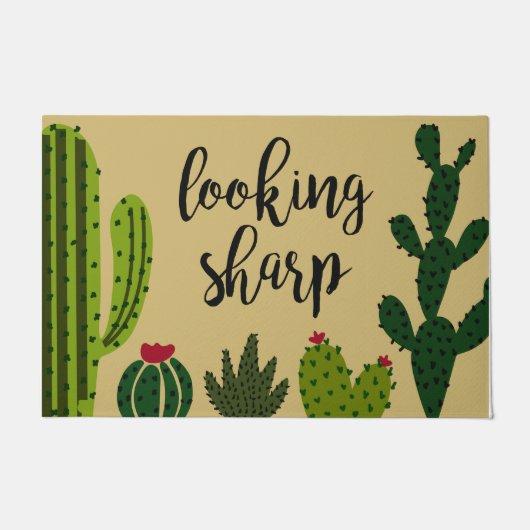 Cactus Looking Sharp Mat, Plant Lover Fußmatte (Vorderseite)