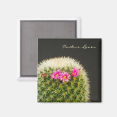 Cactus Lover Blume Magnet (Vorderseite/Rückseite)