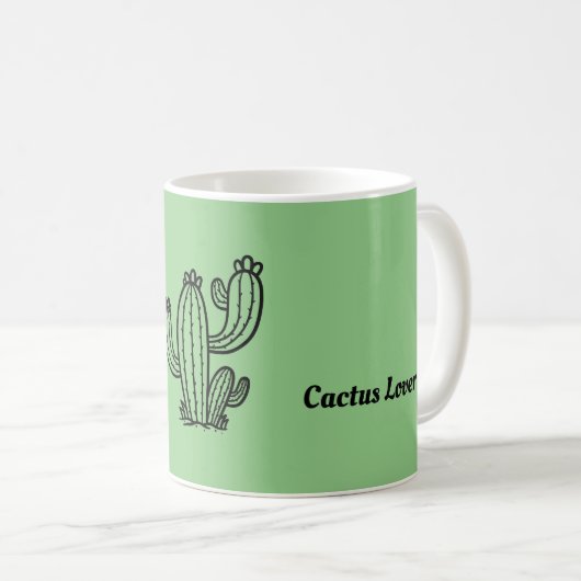 Cactus Lover Kaffeetasse (VorderseiteRechts)
