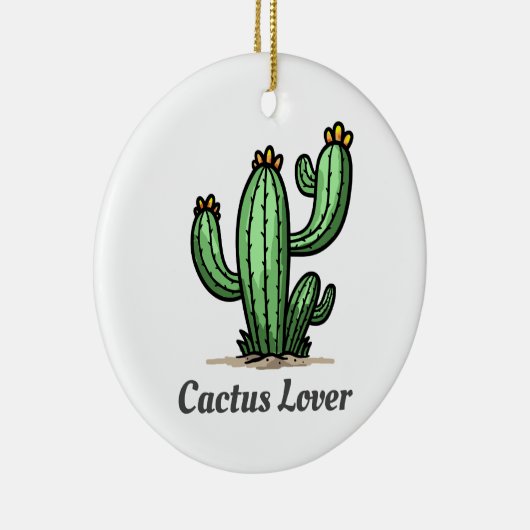 Cactus Lover Keramik Ornament (Rechts)