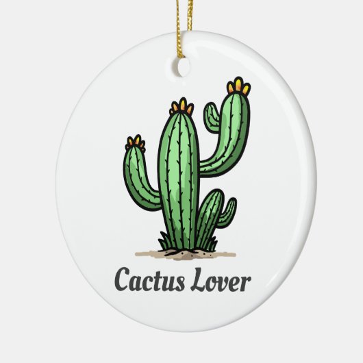 Cactus Lover Keramik Ornament (Links)