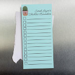 Cactus Lover sukkulente Pflanze Magnetic Notepad Magnetischer Notizblock<br><div class="desc">Fügen Sie Ihren Namen und die erste zu diesem niedlichen Kaktus-Thema Magnetic Notepad. Geeignet für alle Pflanze</div>