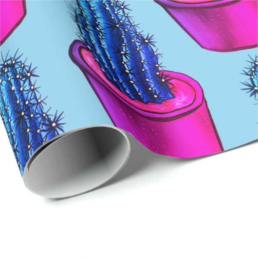 Cactus Lover Weird Potted Sukkulent Pflanze Patter Geschenkpapier (Rolleneckpunkt)