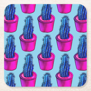 Cactus Lover Weird Potted Sukkulent Pflanze Patter Rechteckiger Pappuntersetzer