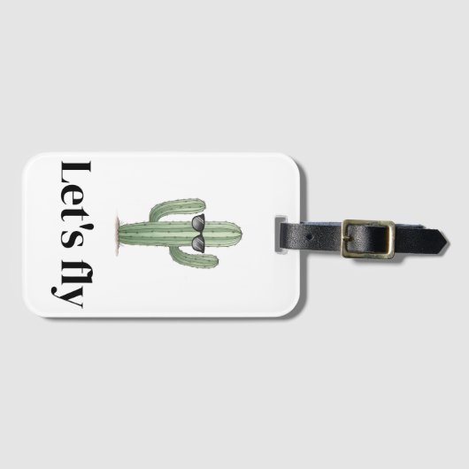 Cactus Luggage Tag Gepäckanhänger (Vorderseite (Horizontal))