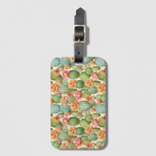 Cactus Luggage Tag Gepäckanhänger (Vorderseite Vertikal)