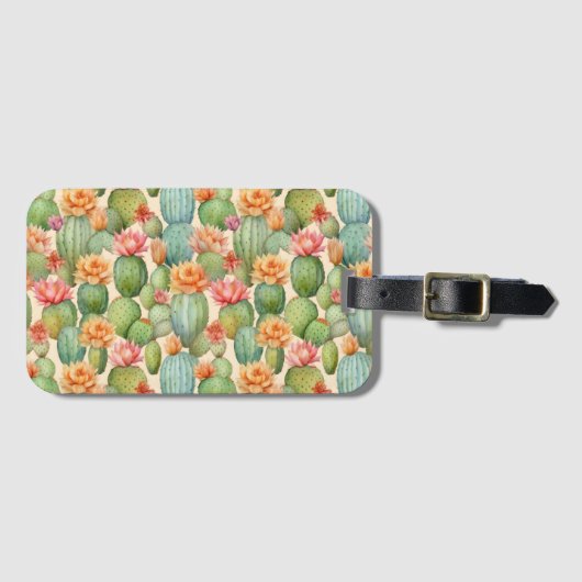 Cactus Luggage Tag Gepäckanhänger (Vorderseite (Horizontal))