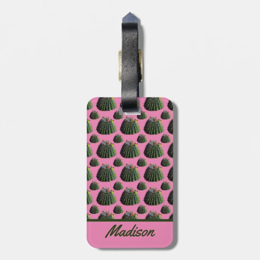 Cactus Luggage Tag Gepäckanhänger (Rückseite vertikal)