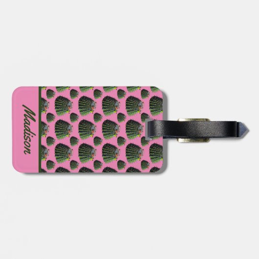 Cactus Luggage Tag Gepäckanhänger (Rückseite horizontal)