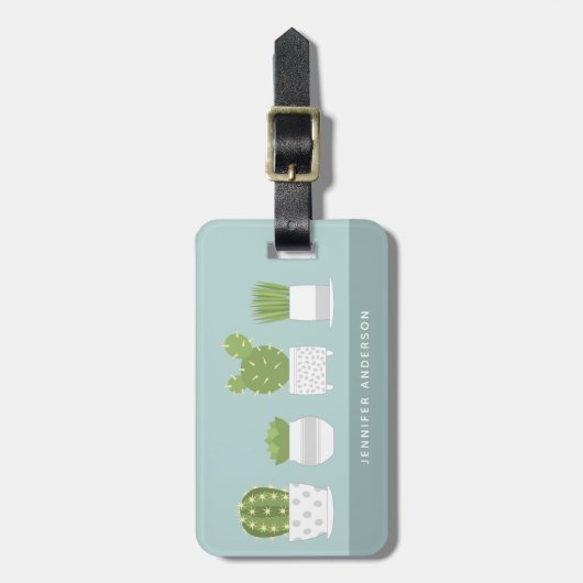 Cactus Luggage Tags Gepäckanhänger (Vorderseite vertikal)