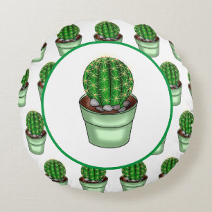 Cactus macht perfekt   Pflanze Puppe Rundes Kissen