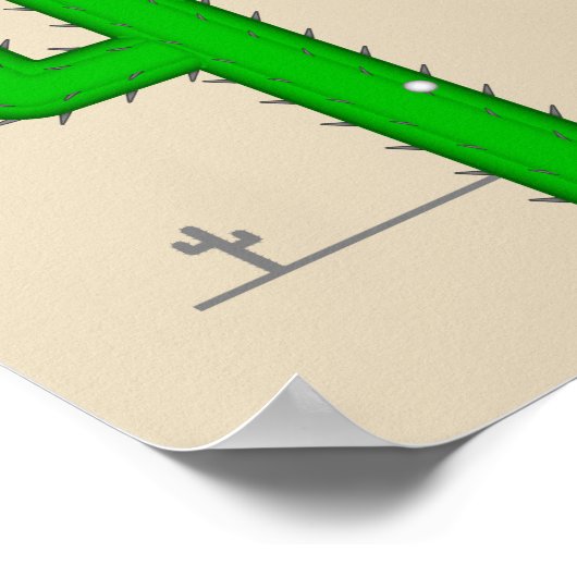 Cactus macht perfekt poster (Ecke)