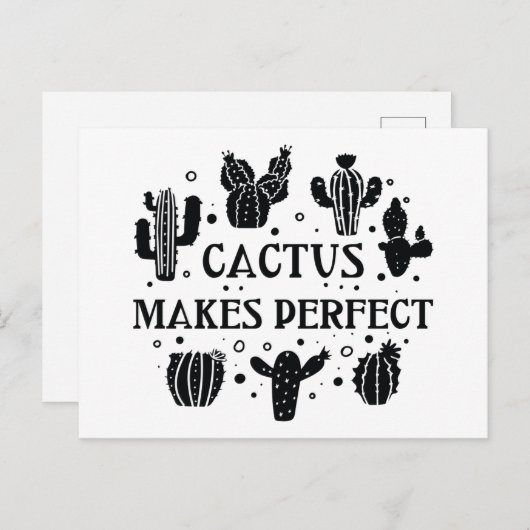 Cactus macht perfekt postkarte (Vorne/Hinten)