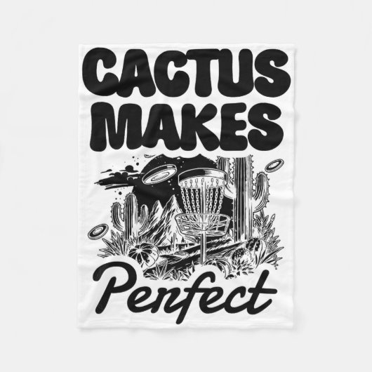 Cactus Makes Perfect Disc Golf Abenteuer  Fleecedecke (Vorderseite)