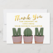 Cactus Mama Dankeschön Karte (Vorderseite)