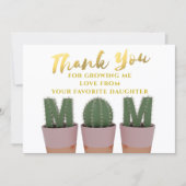 Cactus Mama Dankeschön Karte (Vorderseite)