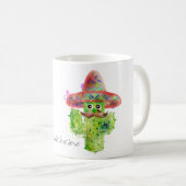 Cactus Man Mustache Hat Fiesta Eigene Textspinne h Kaffeetasse (VorderseiteRechts)