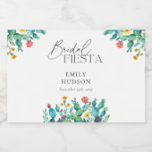 Cactus Mexican Fiesta Brautparty Alkoholflaschenetikett (Einzelnes Label)