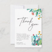 Cactus Mexican Fiesta Brautparty Dankeskarte (Vorderseite)